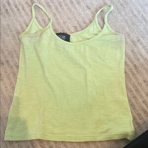 Lime Green Fitted Sleeveless Crop Camisole